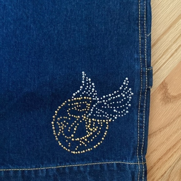 NWT Harry Potter Jean Overalls Shorts Girls Sz 14 Denim Pockets Costume Festival - Picture 7 of 12